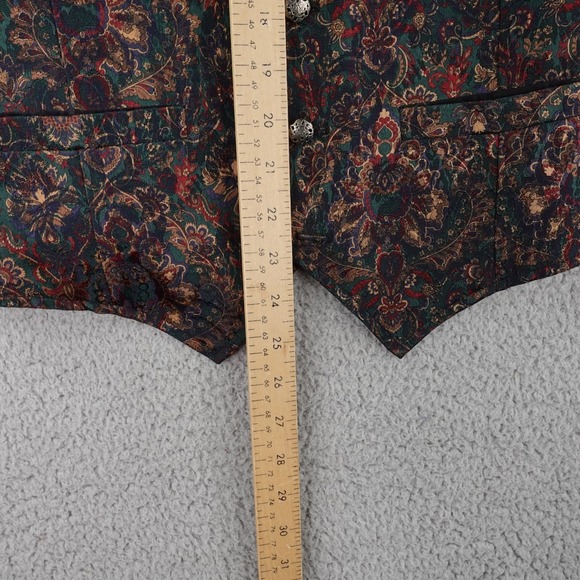 Wah Maker Vest Men Large Floral Western Paisley Frontier Clothing USA Cowboy - Picture 5 of 11